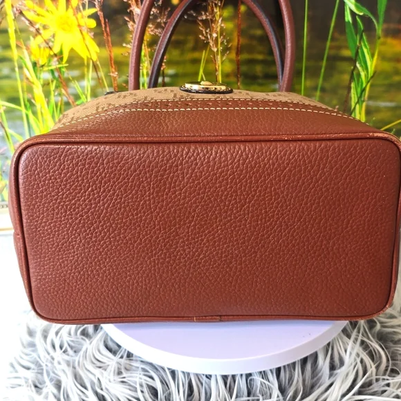 Dooney & Bourke Tan and Brown Shoulder Bag - Picture 7 of 13